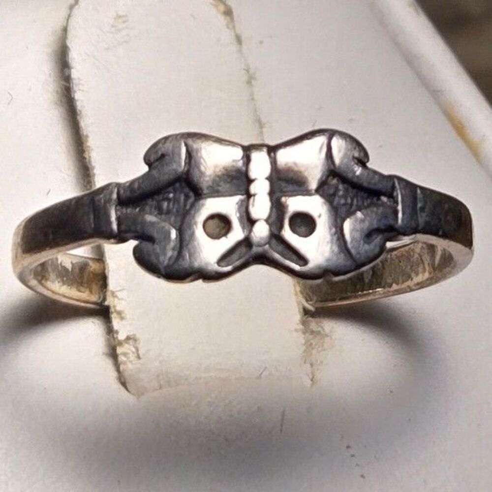 Butterfly Vintage Sterling Silver Ring Sz 7.5